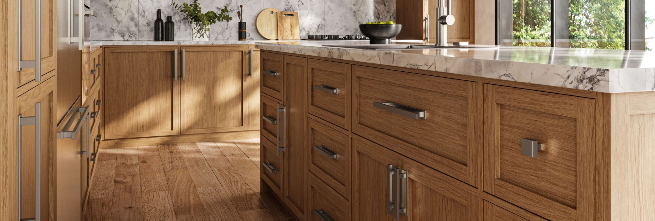 B66 ZGBLE wood kitchen Cachuma Hardware Kitchen 2